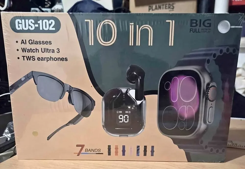 Share GUS-102 10-in-1 Smart Set with AI Glasses, Watch Ultra 3, and TWS Earphone